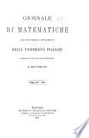 Giornale di matematiche di Battaglini