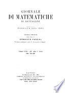 Giornale di matematiche di Battaglini