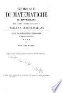 Giornale di matematiche di Battaglini