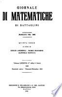 Giornale di matematiche di Battaglini
