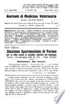 Giornale di medicina veterinaria ufficiale per gli atti della Stazione sperimentale di Torino per le malattie infettive del bestiame