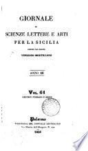Giornale di scienze, letteratura ed arti per la Sicilia