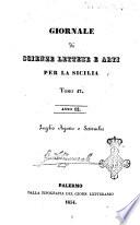 Giornale di scienze, lettere e arti per la Sicilia