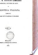 Giornale ... e Biblioteca italiana [formerly Biblioteca italiana].