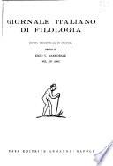 Giornale italiano di filologia