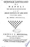 Giornale letterario di Napoli per servire di continuazione all'Analisi ragionata de' libri nuovi