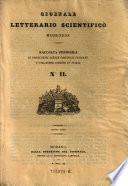Giornale letterario scientifico Modenese. (Raccolta periodica di produzioni scelte originale italiane, e straniere inedite in Italia)