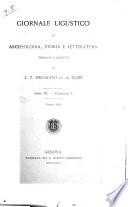 Giornale ligustico di archeologia, storia e belle arti