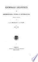 Giornale ligustico di archeologia, storia e belle arti