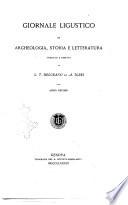 Giornale ligustico di archeologia, storia e letteratura