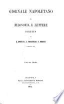 Giornale napoletano di filosofia e lettere