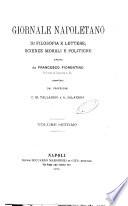 Giornale napoletano di filosofia e lettere, scienze morali e politiche