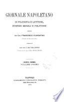 Giornale napoletano di filosofia e lettere, scienze morali e politiche