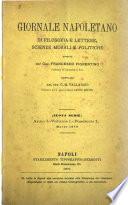 Giornale napoletano di filosofia e lettere, scienze morali e politiche
