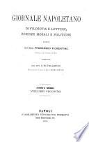 Giornale napoletano di filosofia e lettere, scienze morali e politiche