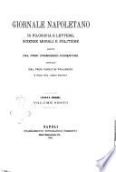 Giornale napoletano di filosofia e lettere, scienze morali e politiche