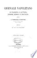 Giornale napoletano di folosofia e lettere, scienze morali e politiche, diretto da F. Fiorentino, compilato dal prof. C.M. Tallarigo