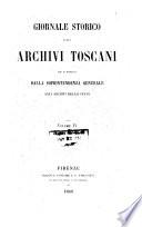 Giornale storico degli archivi toscani che si pubblica dalla Soprintendenza generale agli archivi toscani