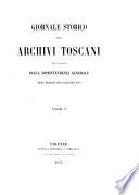 Giornale storico degli archivi toscani che si pubblica dalla Soprintendenza generale agli archivi toscani