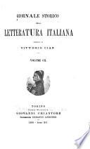 Giornale storico della letteratura italiana ...