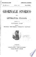 Giornale storico della letteratura italiana