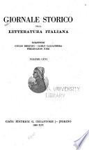 Giornale storico della letteratura italiana