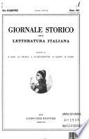 Giornale storico della letteratura italiana