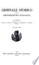 Giornale storico della letteratura italiana