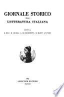 Giornale storico della letteratura italiana