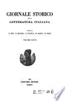 Giornale storico della letteratura italiana