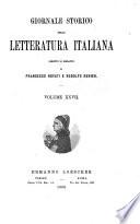 Giornale storico della letteratura italiana