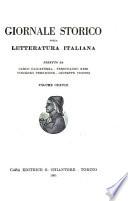 Giornale storico della letteratura italiana