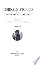 Giornale storico della letteratura italiana