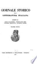 Giornale storico della letteratura italiana