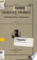 Giornale storico della letteratura italiana