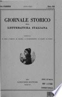 Giornale storico della letteratura italiana