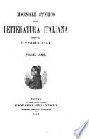 Giornale storico della letteratura italiana