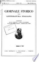 Giornale storico della letteratura italiana
