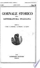Giornale storico della letteratura italiana