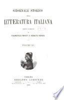 Giornale storico della letteratura italiana