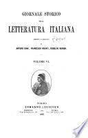Giornale storico della letteratura italiana