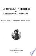 Giornale storico della letteratura italiana