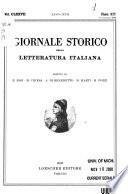 Giornale storico della letteratura italiana