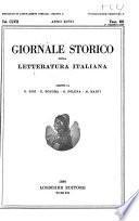 Giornale storico della letteratura italiana