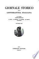 Giornale storico della letteratura italiana