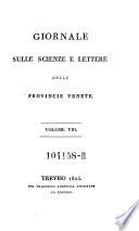 Giornale sulle scienze e lettere delle provincie Venete