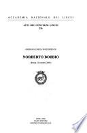 Giornata lincea in ricordo di Norberto Bobbio