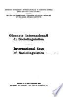 Giornate internazionali di sociolinguistica