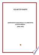 Giovanni Gentile e la rivista «Leonardo» (1903-1907)