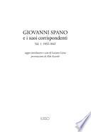 Giovanni Spano e i suoi corrispondenti: 1832-1842